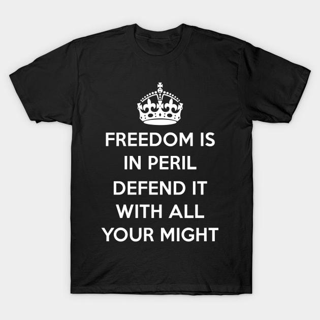 Freedom is in Peril T-Shirt by CaptainDibbzy